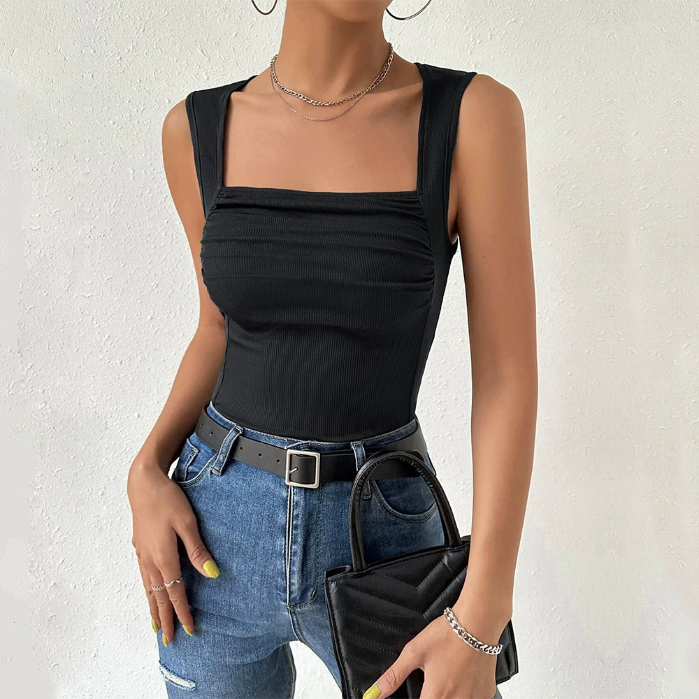 ZARA Slim Fit Stylish Versatile Knit Stretch Tank Top for 4 Seasons